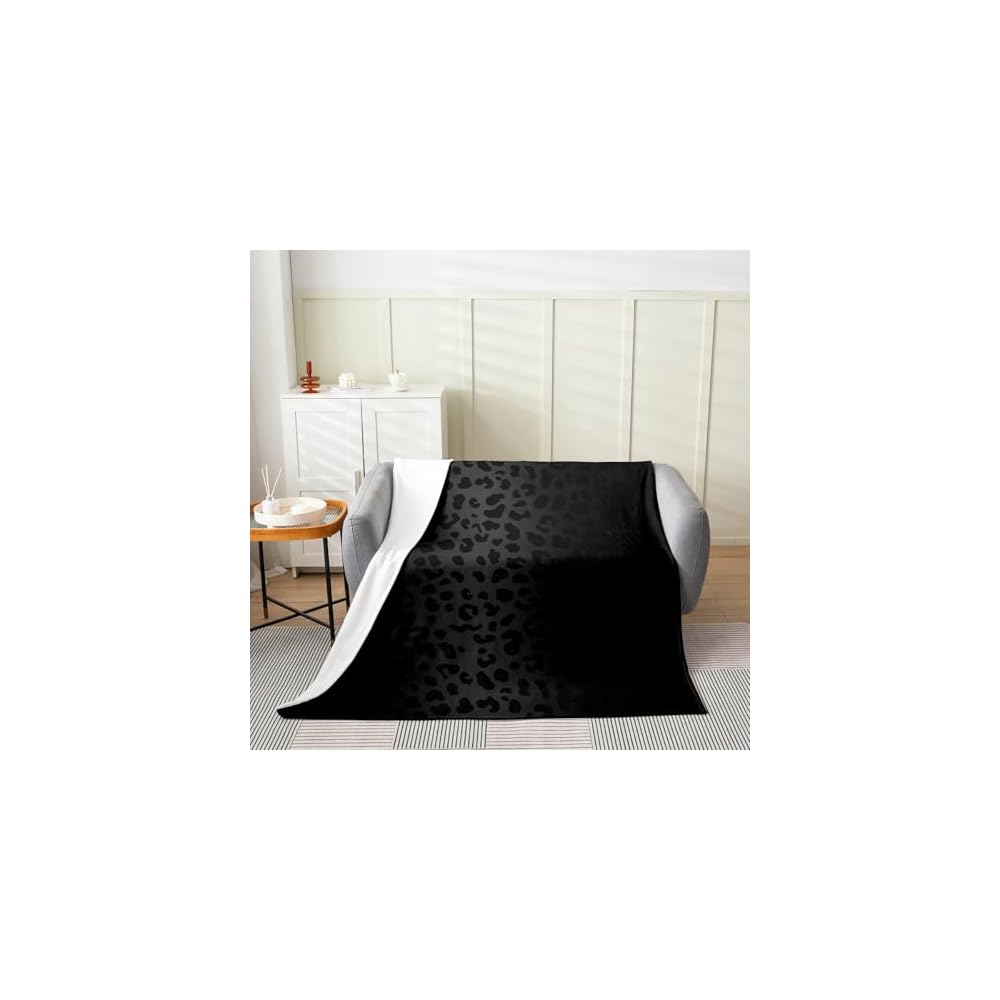 Leopard Cheetah Print Flannel Fleece Blanket 40" x50 Plush