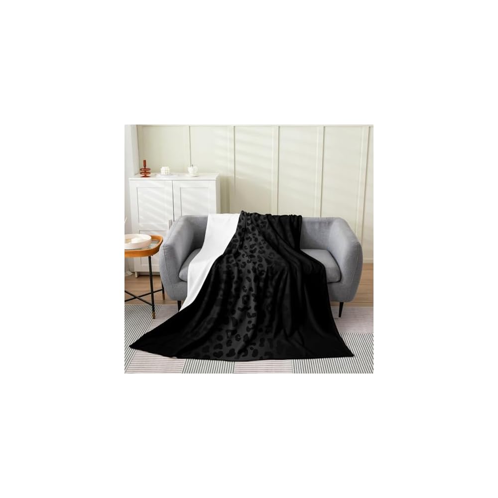 Leopard Cheetah Print Flannel Fleece Blanket 40" x50 Plush