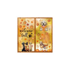 74Pcs Fall Thanksgiving Window Clings, Dog Pumpkin