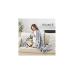 Peanuts® VelvetLoft® Cute Character Snoopy Plush Throw Blanket,Peanuts Poses and Paws Grey,Throw 55 in x 70 in (Official Peanuts® Product)
