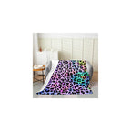 Women Cheetah Printed Blanket Lightweight,Colorful Throw 50x60 Inch
