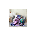 Women Cheetah Printed Blanket Lightweight,Colorful Throw 50x60 Inch