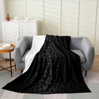 Leopard Cheetah Print Flannel Fleece Blanket 40" x50 Plush