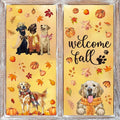 74Pcs Fall Thanksgiving Window Clings, Dog Pumpkin