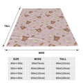 Kawaii Rilakkuma Knitted Flannel Throw Blanket - Figure Print Bed Accessories, Cutecore Stuff, Cozy Girly Room Stuff, Teen Room Decor, Soft Warm Summer AC Use, Home Goods Gift for Girls